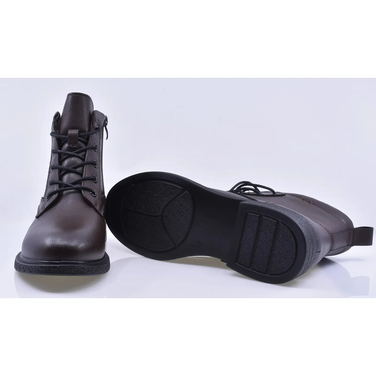 Ghete dama casual Anna Viotti piele naturala D111-B30047 maro