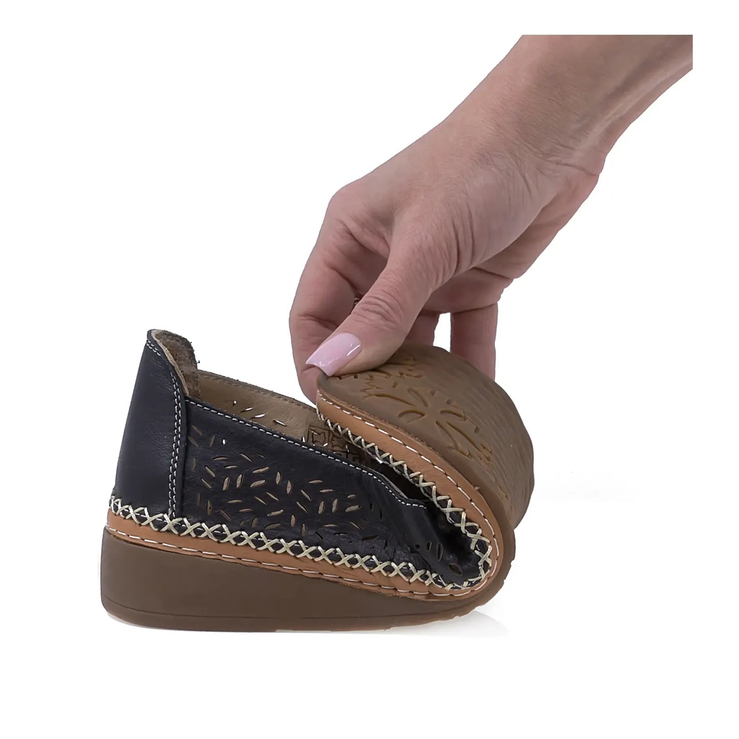 Pantofi Dama Casual Anna Viotti Piele naturala D27-04158 negru