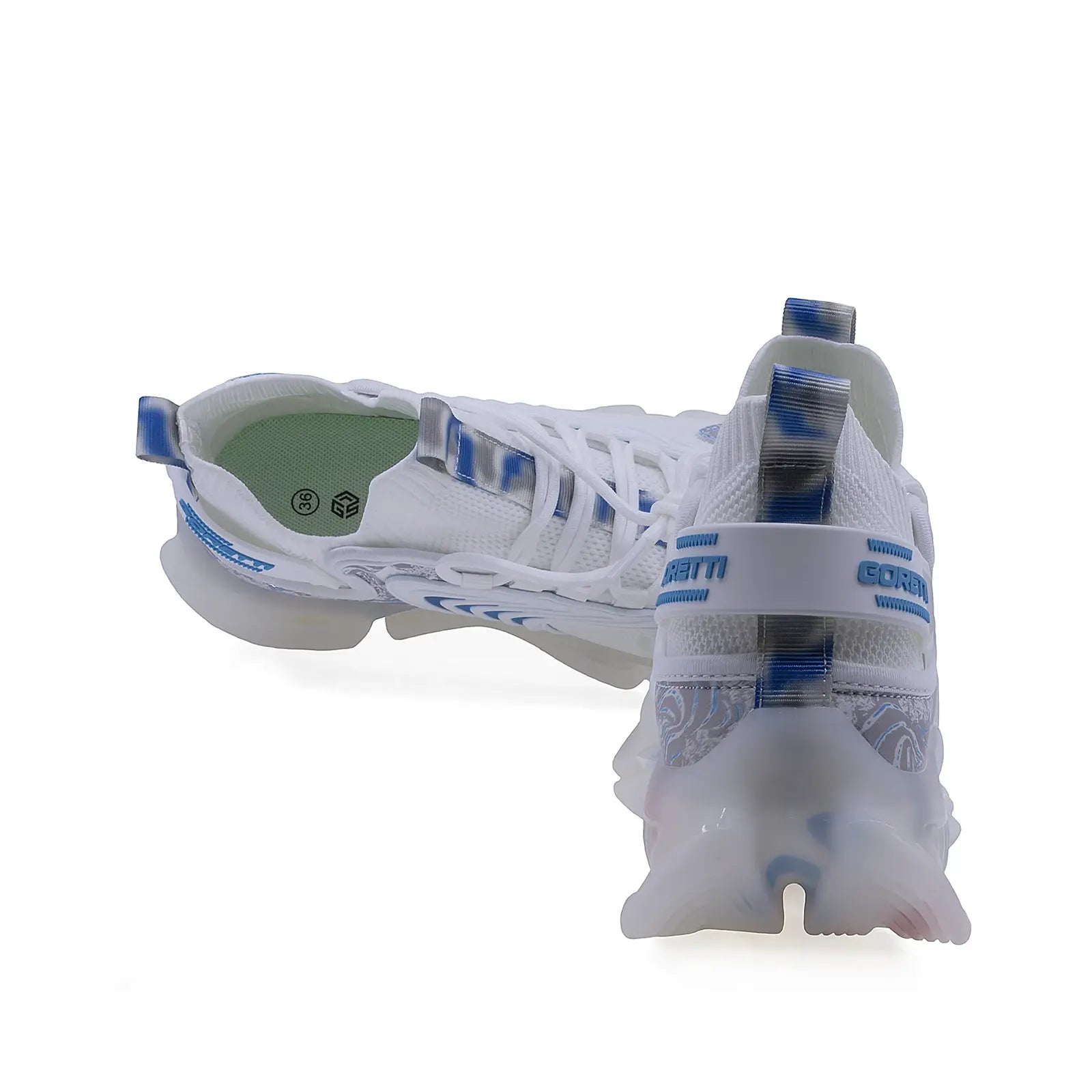 Pantofi dama sport Goretti poliuretan D100-CL31091 alb/blue
