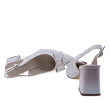 Branț pantofi damă eleganți Anna Viotti din piele naturală albă, model D106-QH3A234-GW1066V-J, confort sporit