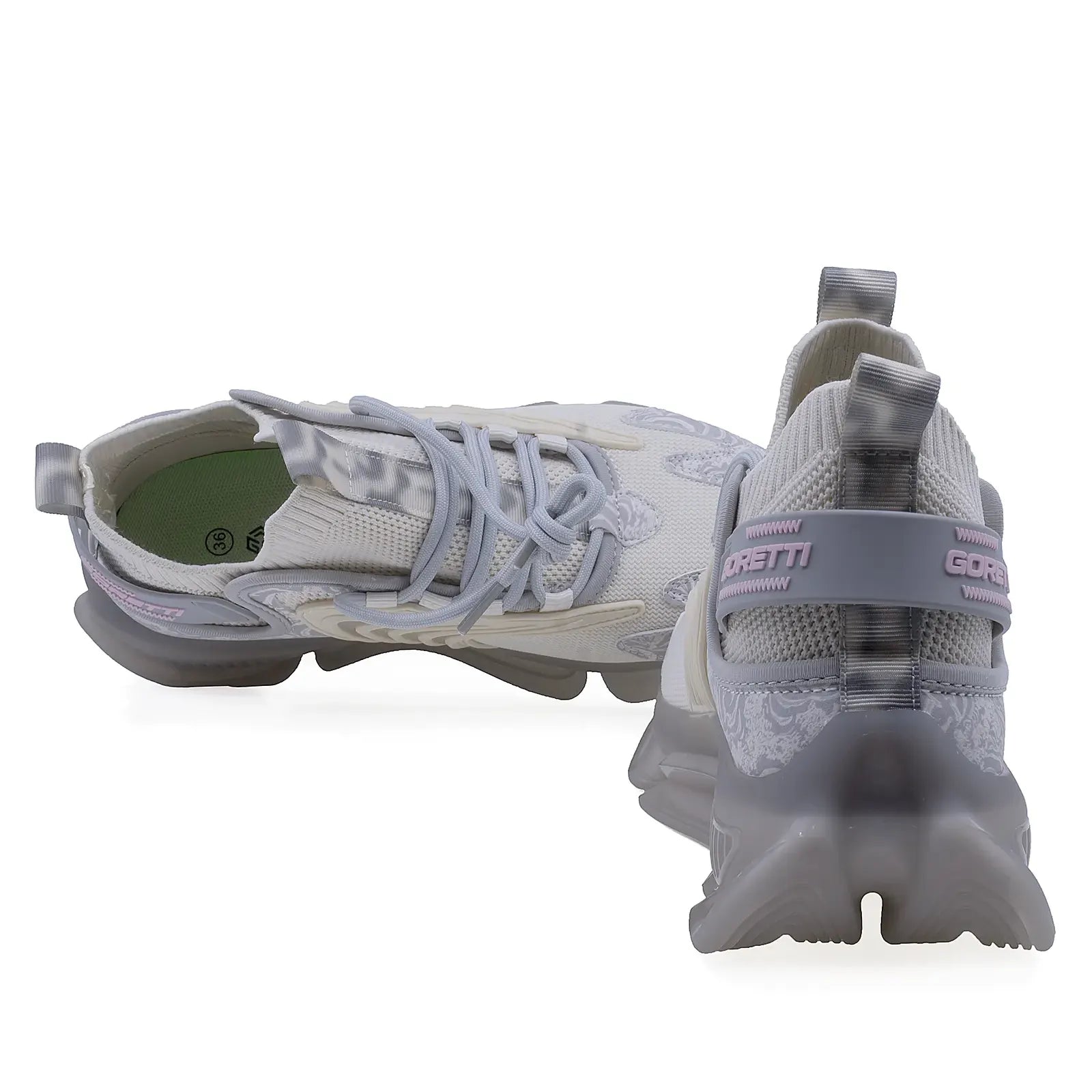 Pantofi dama sport Goretti poliuretan D100-CL31091 gri/bej