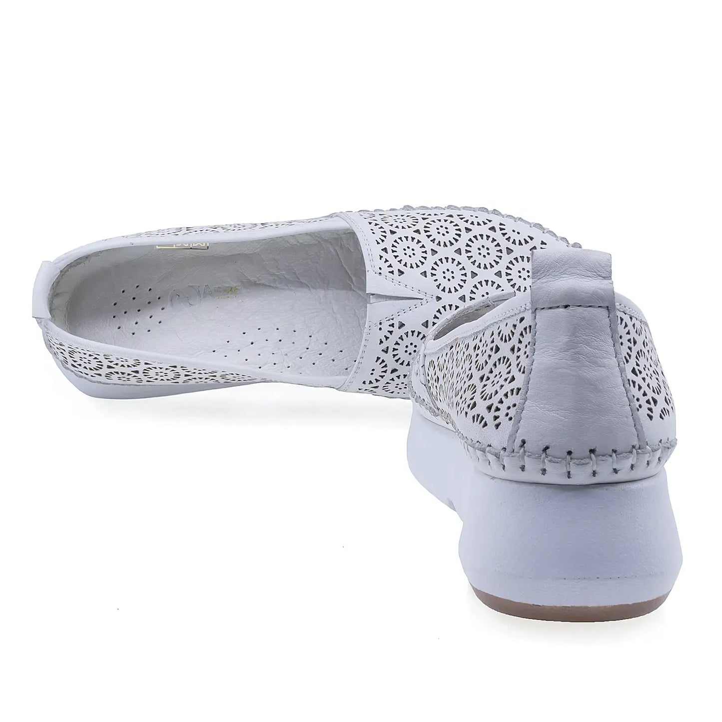 Pantofi Dama Casual Anna Viotti Piele naturala D43-57-L17 alb