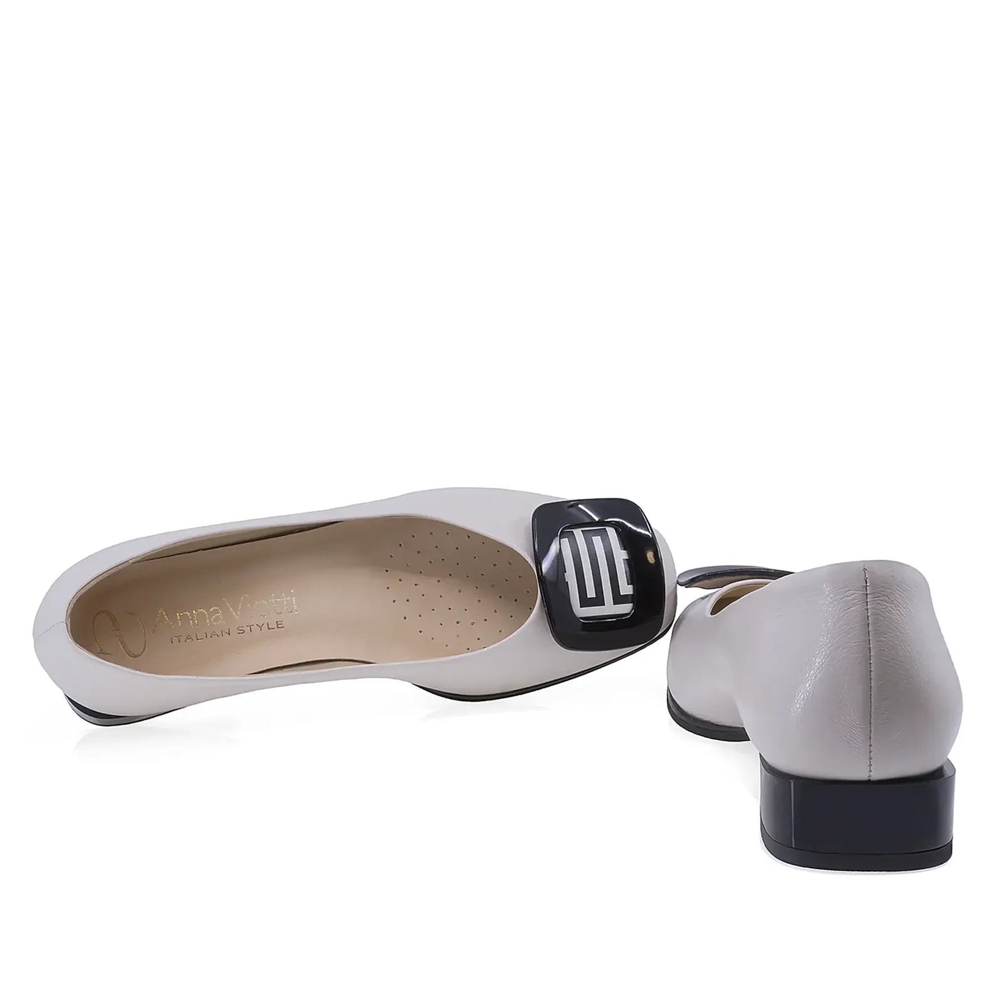 Pantofi dama eleganti Kordel piele lacuita D2790 crem