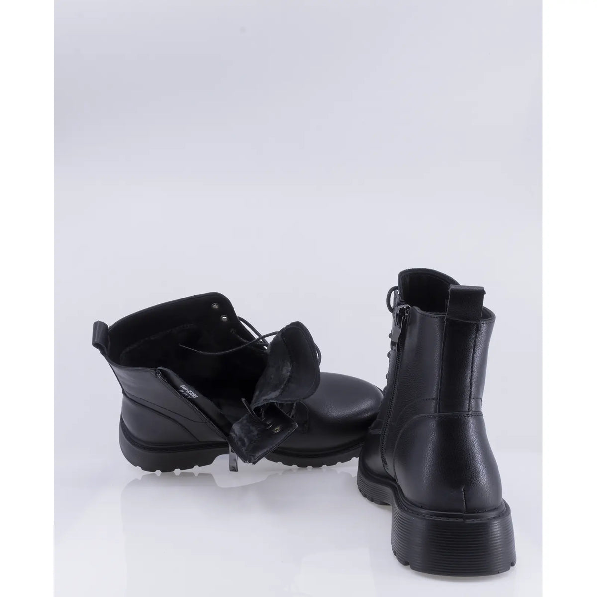 Ghete dama casual Anna Viotti piele naturala D111-3E18563-1 negre