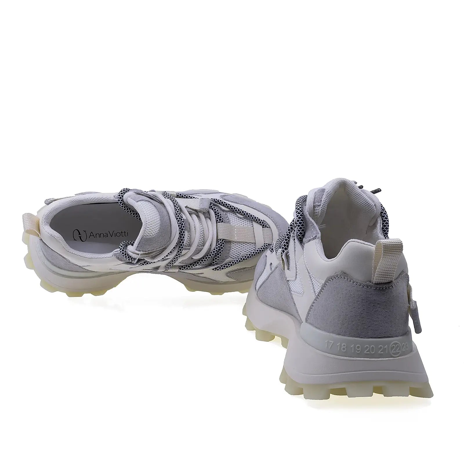 Pantofi dama sport Anna Viotti piele intoarsa, D106-3755L, gri