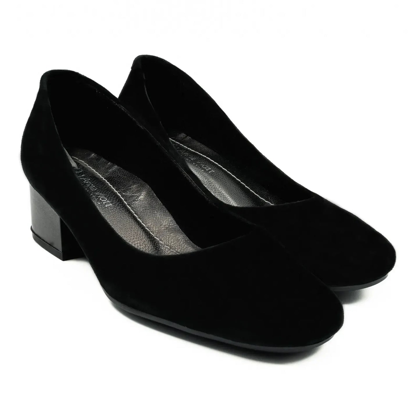 Pantofi dama casual Anna Viotti piele intoarsa D34-24100 negru - Goretti - Incaltaminte din piele naturala