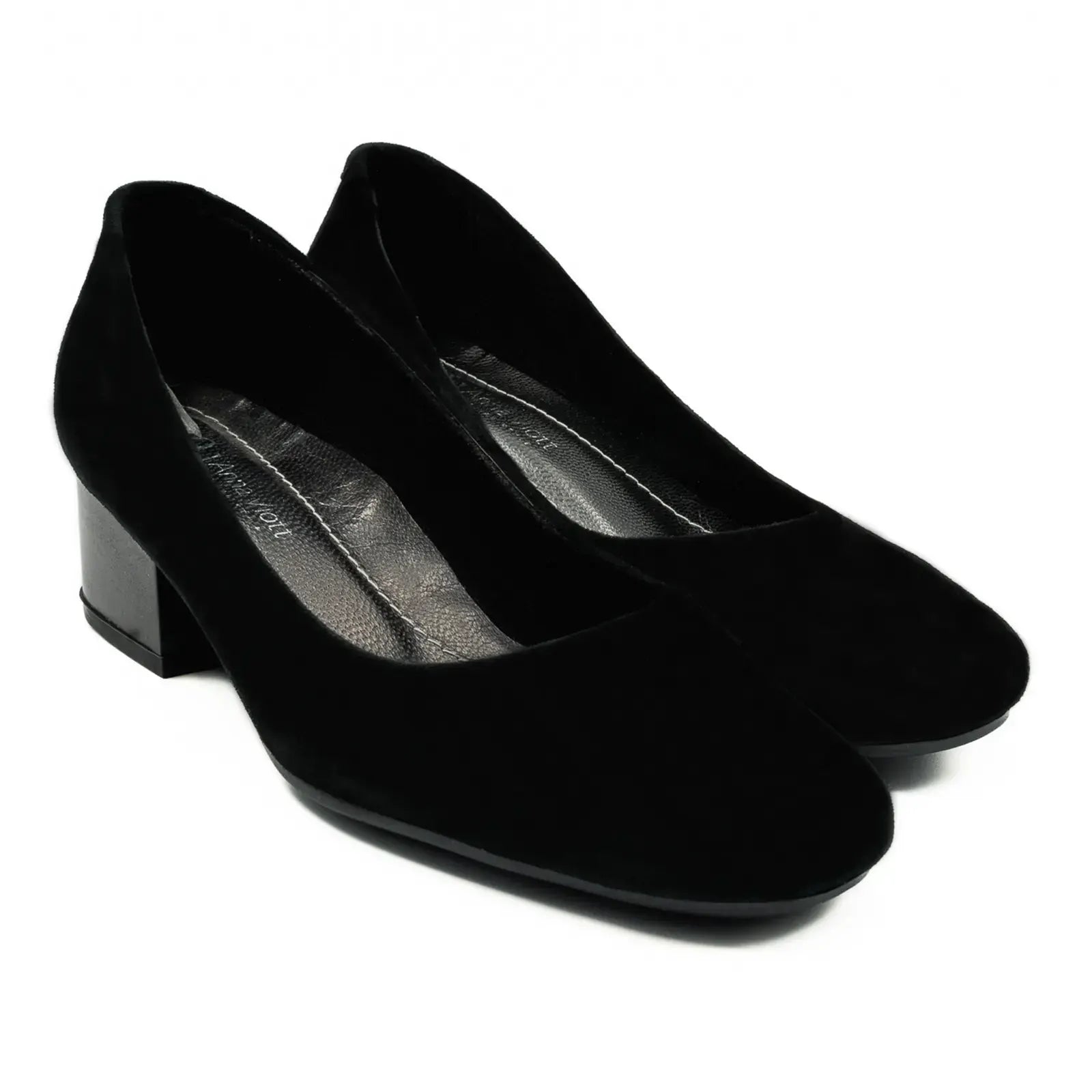 Pantofi dama casual Anna Viotti piele intoarsa D34-24100 negru - Goretti - Incaltaminte din piele naturala
