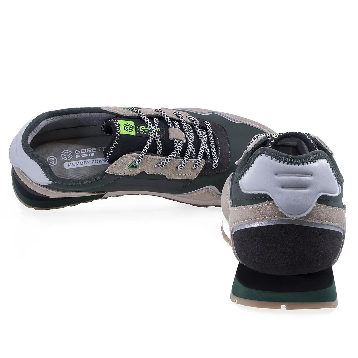Pantofi barbati sport Goretti piele intoarsa Memory Foam B100-CL30136 verde