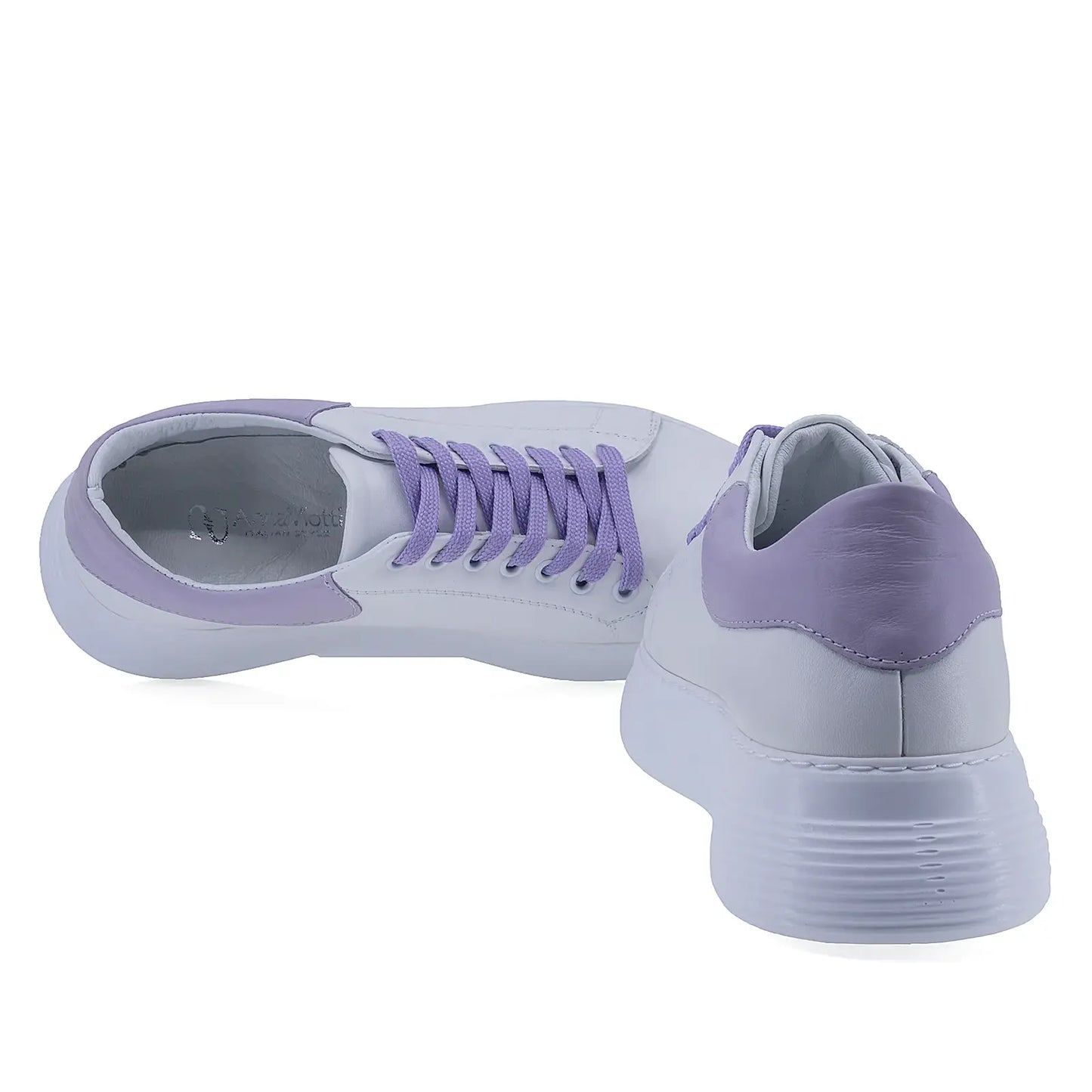 Pantofi Dama Casual Anna Viotti Piele naturala D16-450 alb/lila