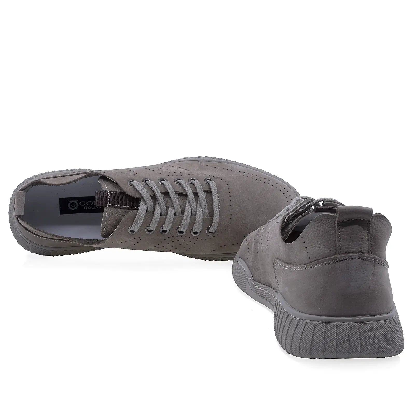 Pantofi barbati casual Goretti piele nabuc B36-0193-4756 gri