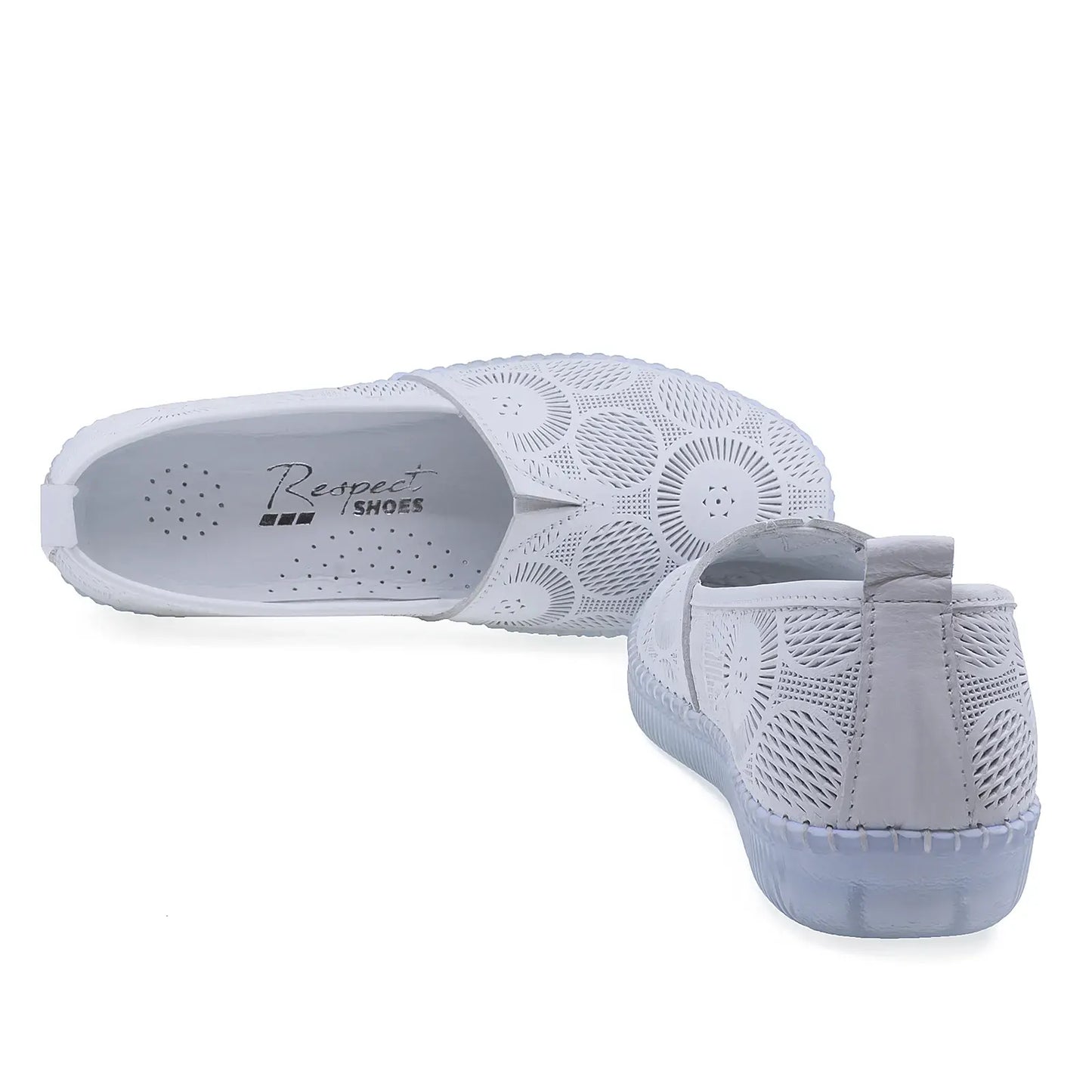 Pantofi Dama Casual Anna Viotti Piele naturala D43-07 alb