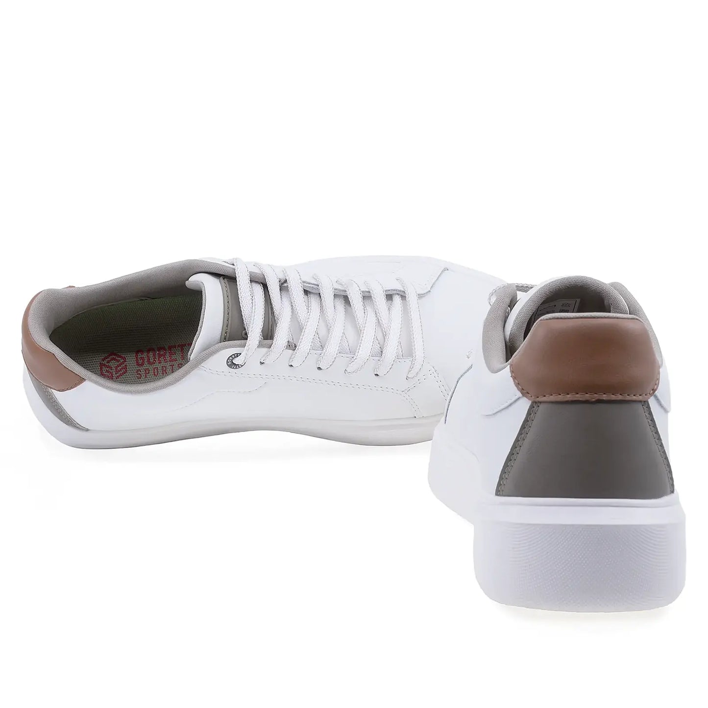 Pantofi barbati casual Goretti piele naturala B115-25SCM020 alb
