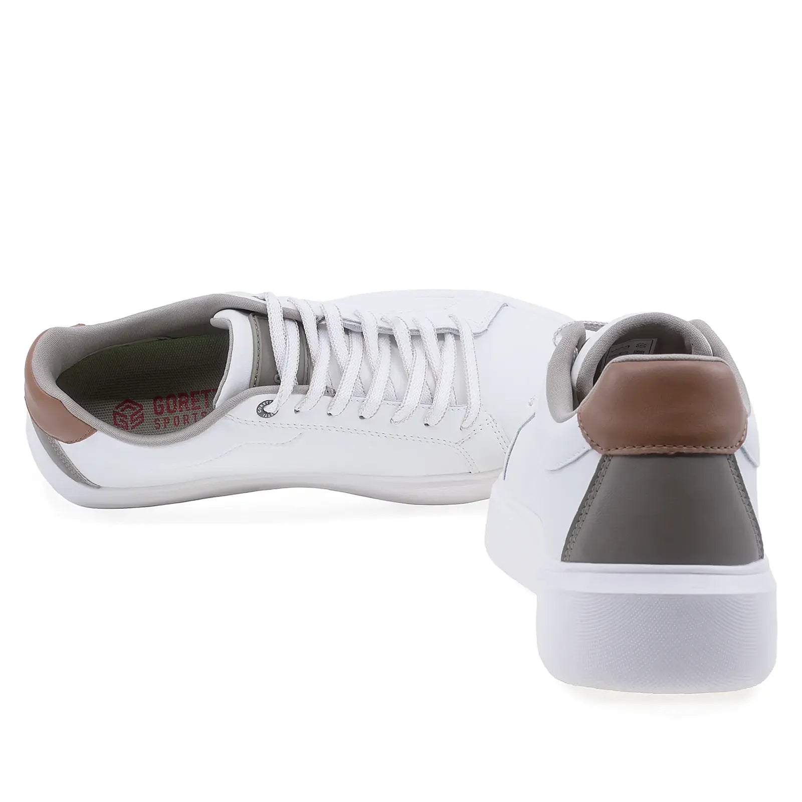 Pantofi barbati casual Goretti piele naturala B115-25SCM020 alb