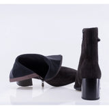 Botine dama elegante Anna Viotti piele intoarsa D123-J6-A2695-711-H802 maro