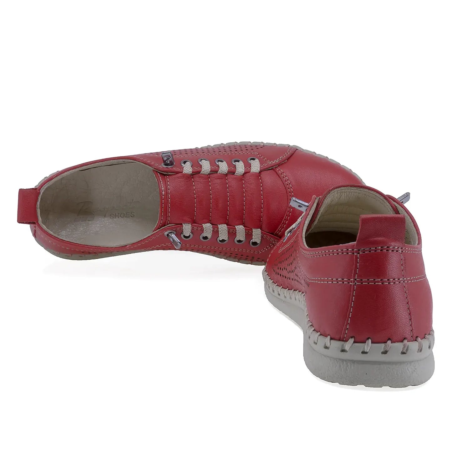 Pantofi Dama Casual Anna Viotti Piele naturala D74-6019 rosu