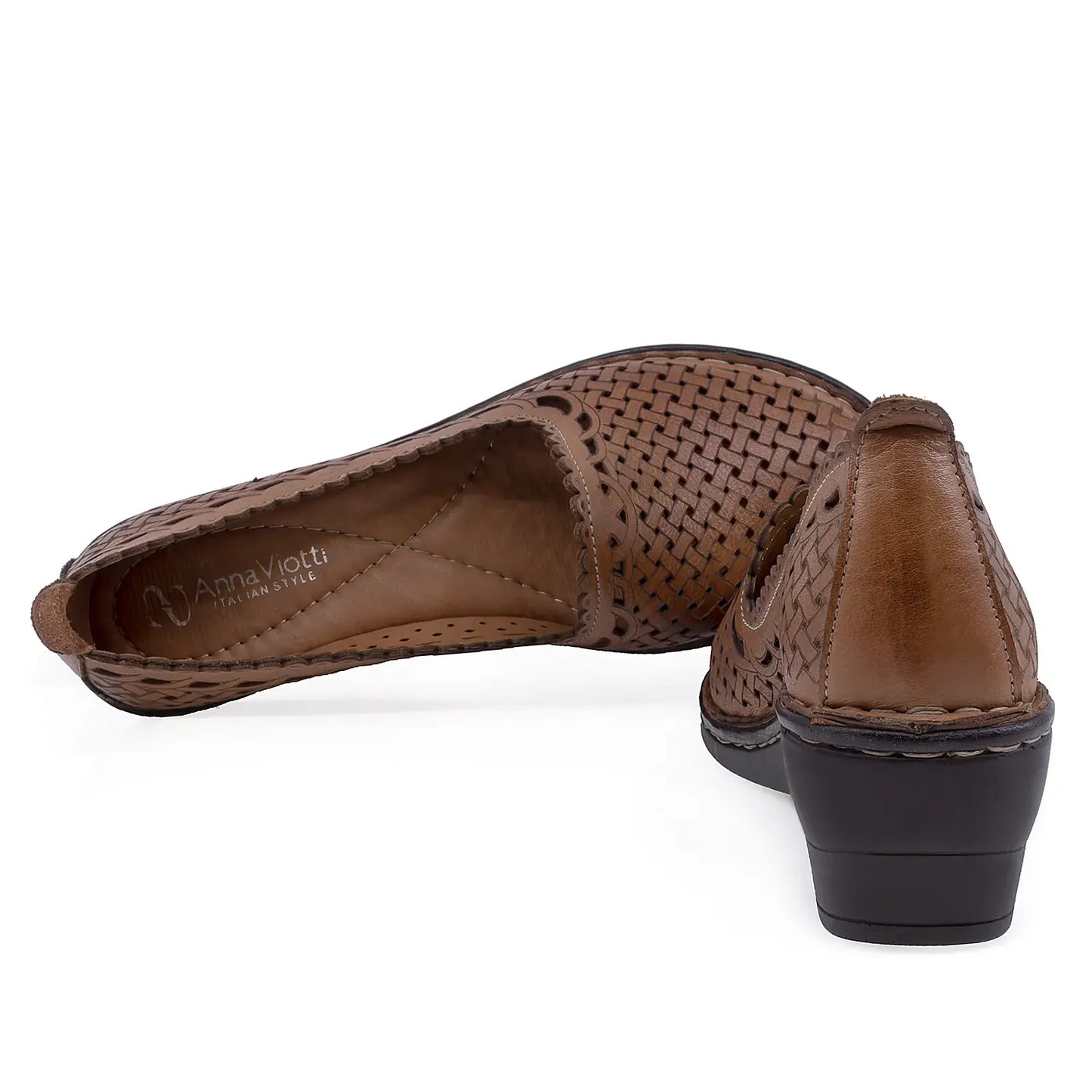 Pantofi Dama Casual Anna Viotti Piele naturala D5011-1-04 maro