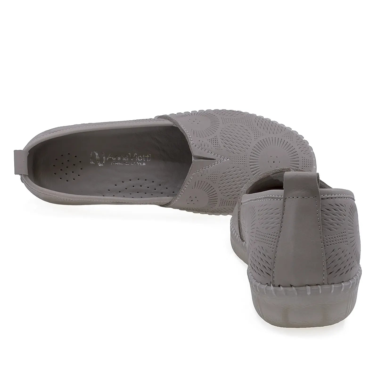Pantofi Dama Casual Anna Viotti Piele naturala D43-07 gri
