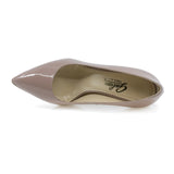 Pantofi dama Guban din piele piele lacuita D1218 taupe-3