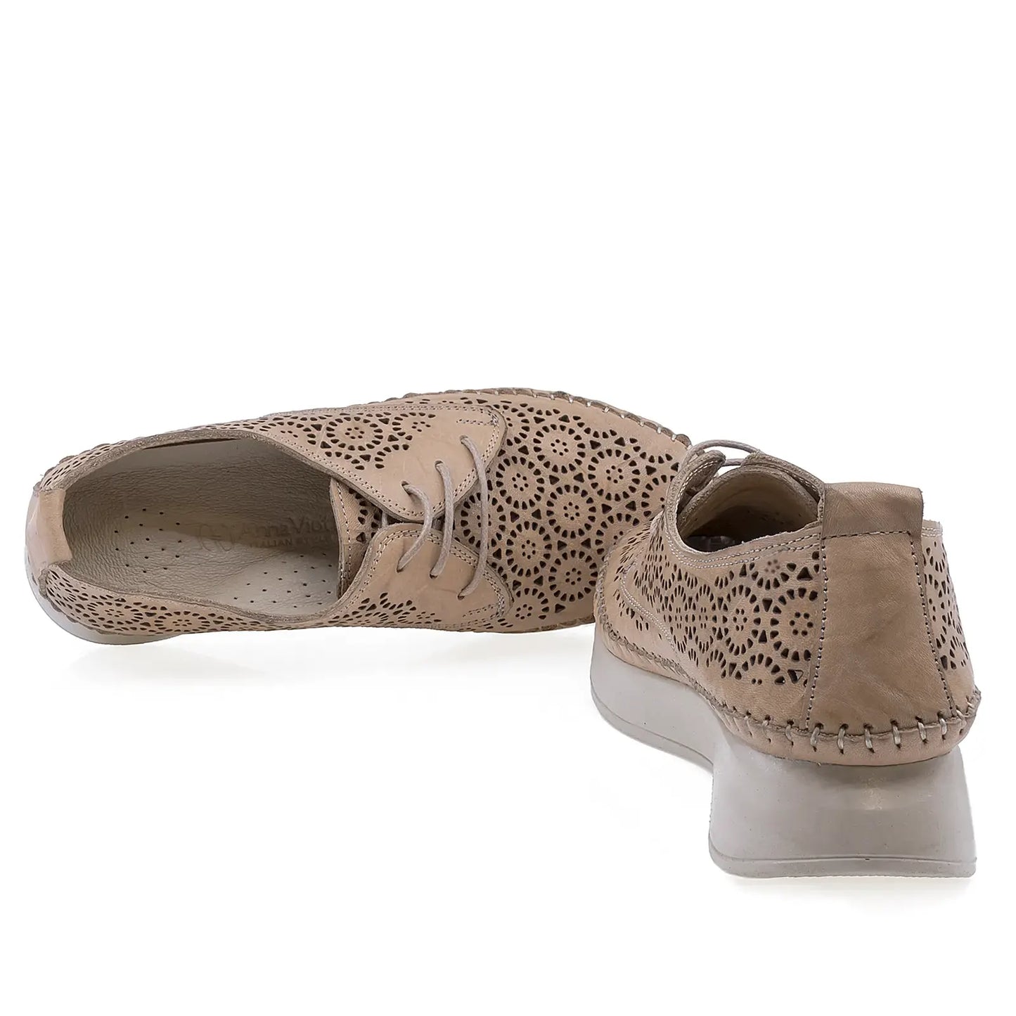 Pantofi Dama Casual Anna Viotti Piele naturala D43-83 bej