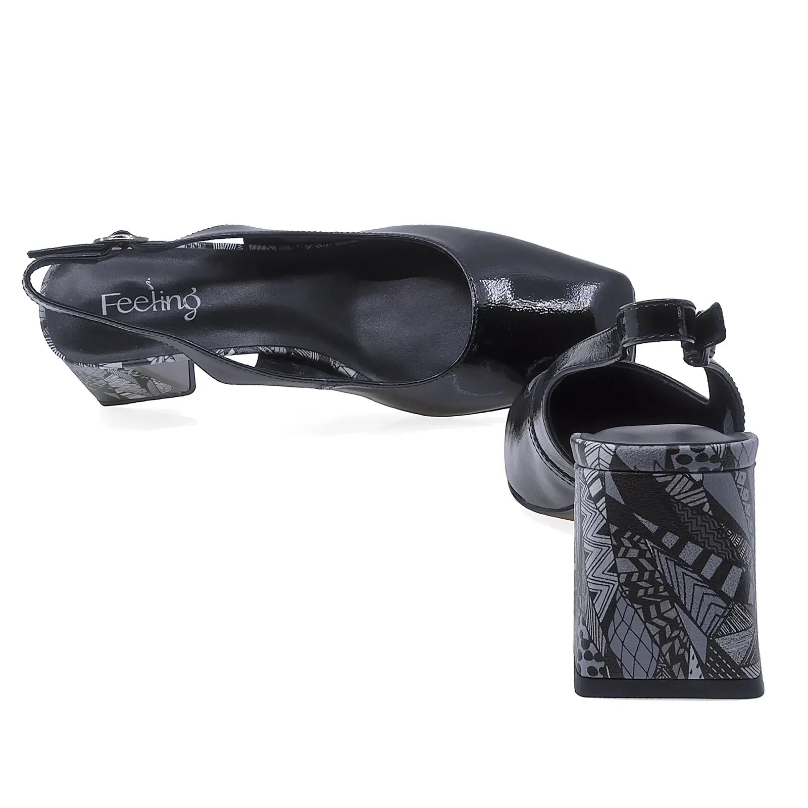 Pantofi dama eleganti Feeling piele lacuita D26-513-02 negru