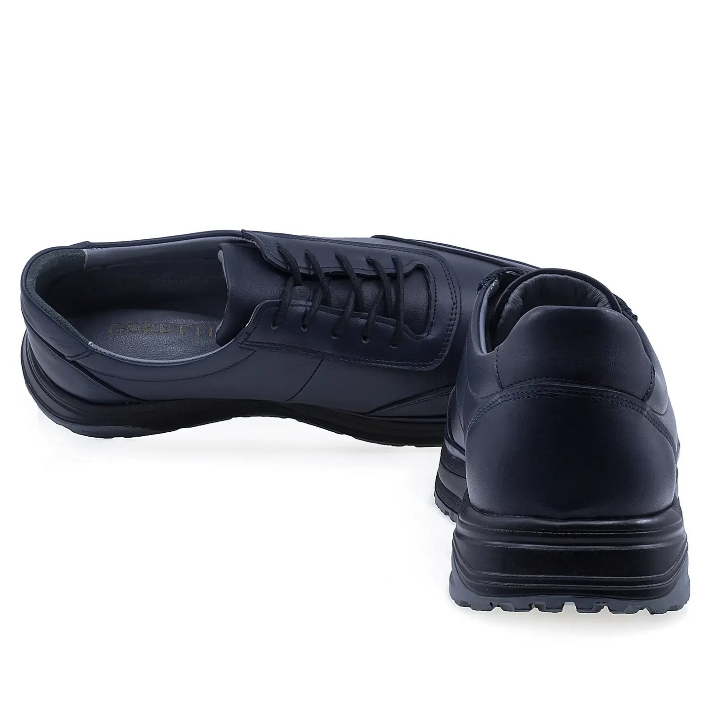 Pantofi barbati casual Goretti piele naturala B68-835 bleumarin