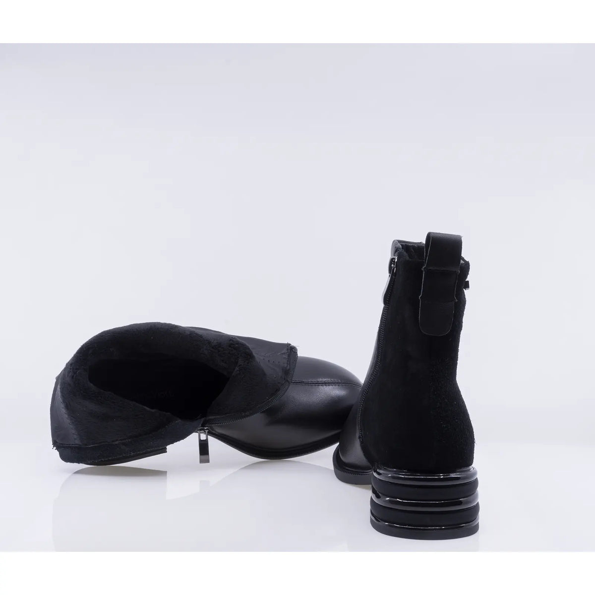 Ghete Dama Elegante Anna Viotti Piele Naturala D111-26AW26-2 negre