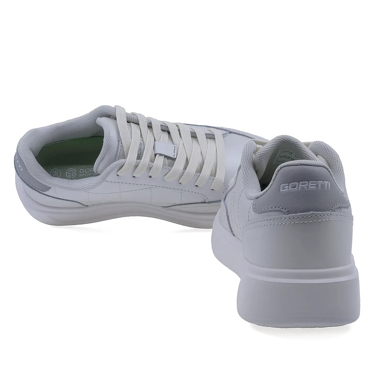 Pantofi Dama Casual Goretti Piele naturala D100-CL33891 alb/gri