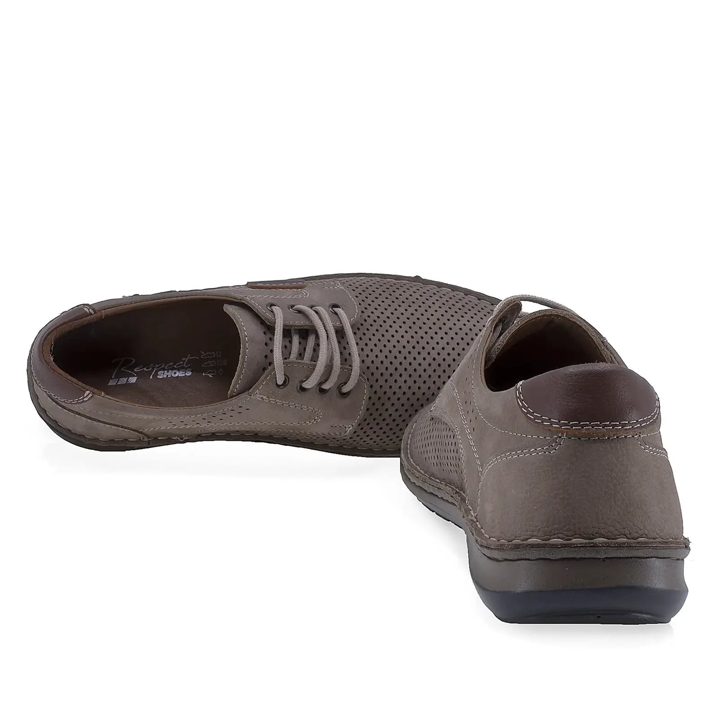 Pantofi barbati casual Goretti piele nabuc B36-9506-1 gri
