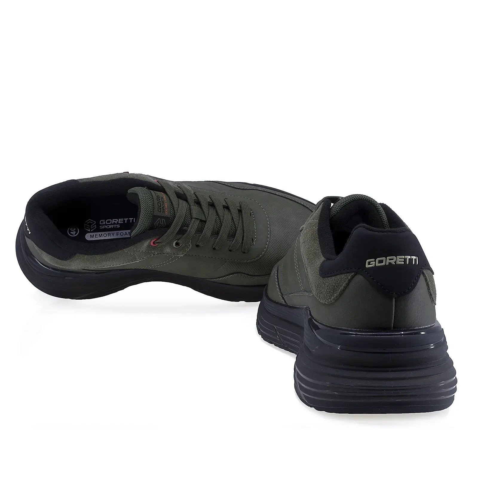 Pantofi Barbati Sport Goretti piele intoarsa B100-CL31798 kaki