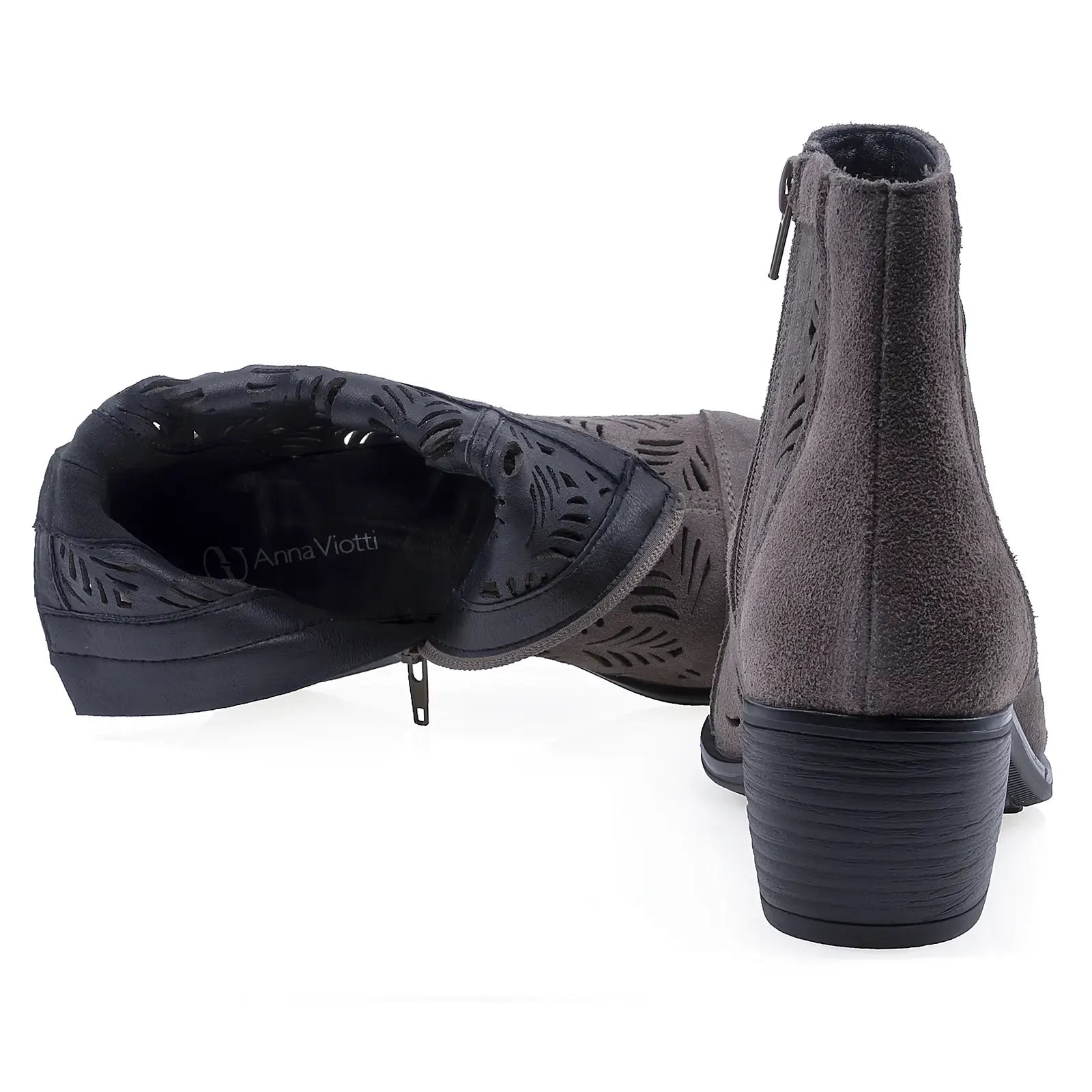 Ghete Dama de vara Casual Anna Viotti Piele intoarsa D116-2600-01R gri