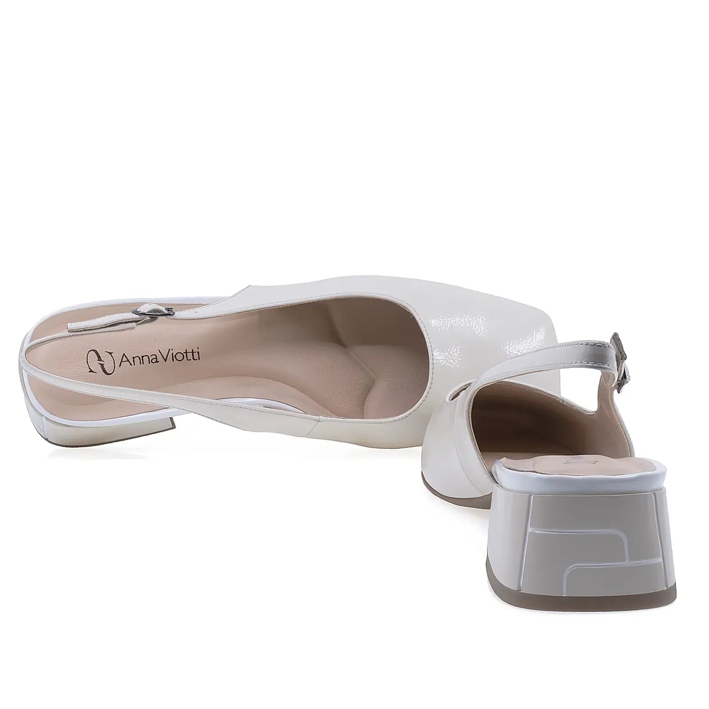 Pantofi dama eleganti Anna Viotti piele lacuita D105-6210P-J300-YT09 bej