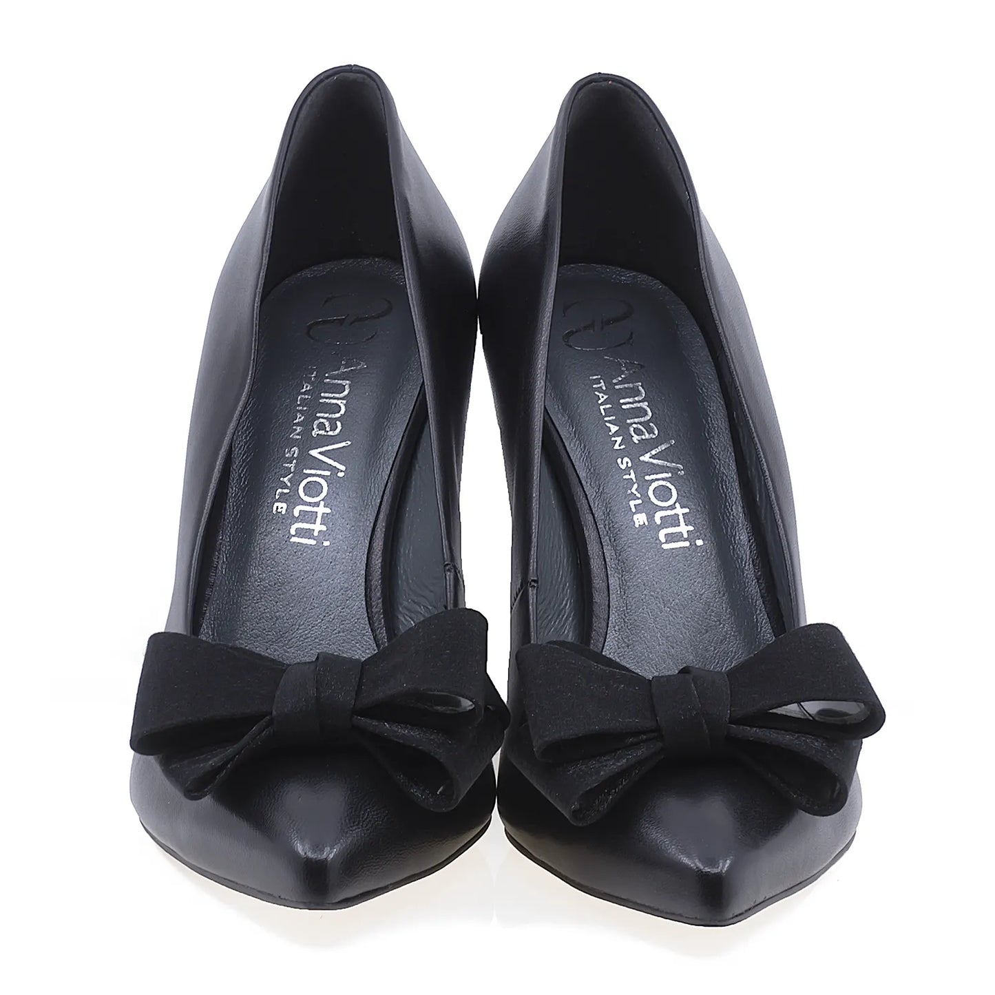 Pantofi dama eleganti Anna Viotti din piele naturala D1890 negru-3