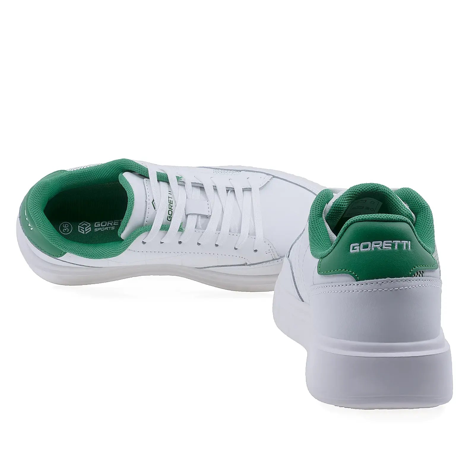 Pantofi Dama Casual Anna Viotti Piele naturala D100-CL33891 alb/verde