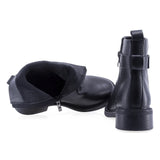 Ghete dama casual Sole piele naturala 09 negre