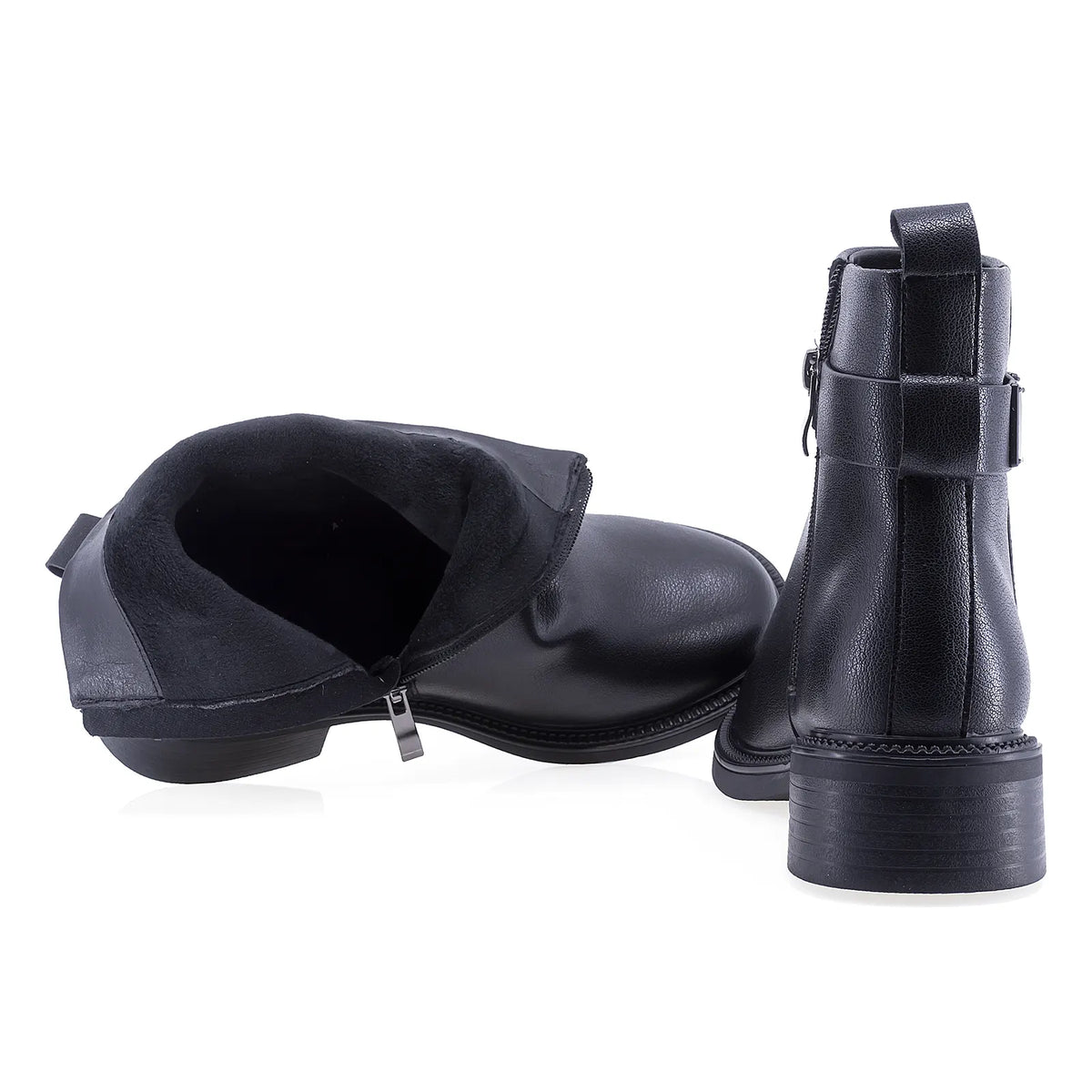 Ghete dama casual Sole piele naturala 09 negre
