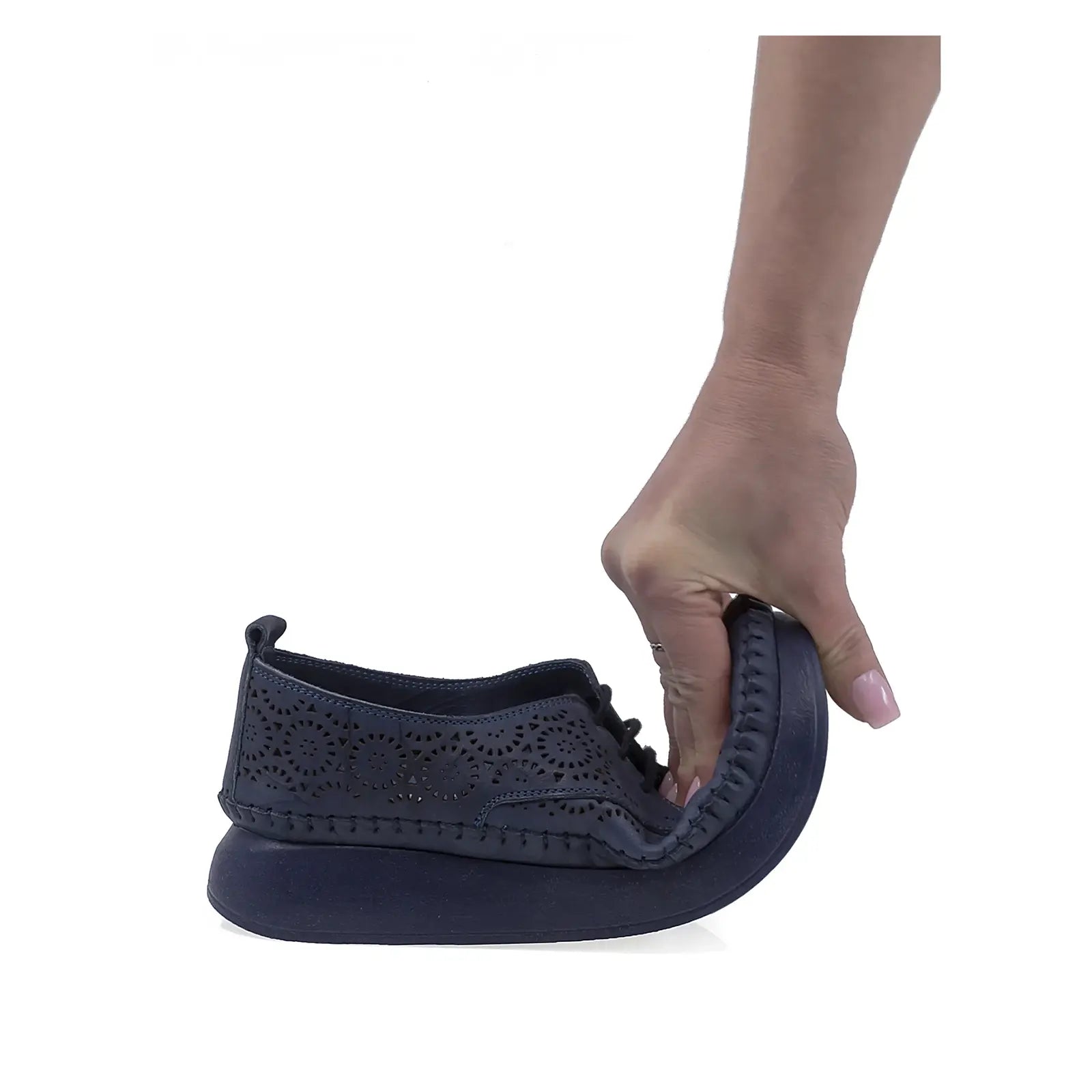 Pantofi Dama Casual Anna Viotti Piele naturala D43-83 bleumarin