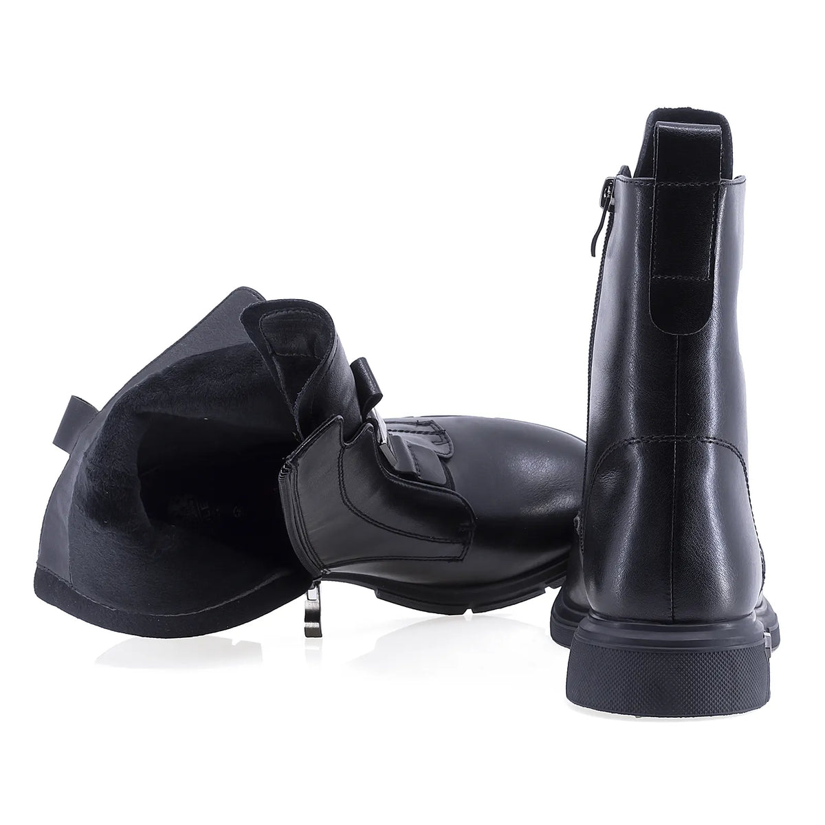 Ghete dama casual Sole piele naturala 03 negre