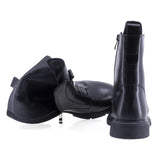 Ghete dama casual Sole piele naturala 03 negre