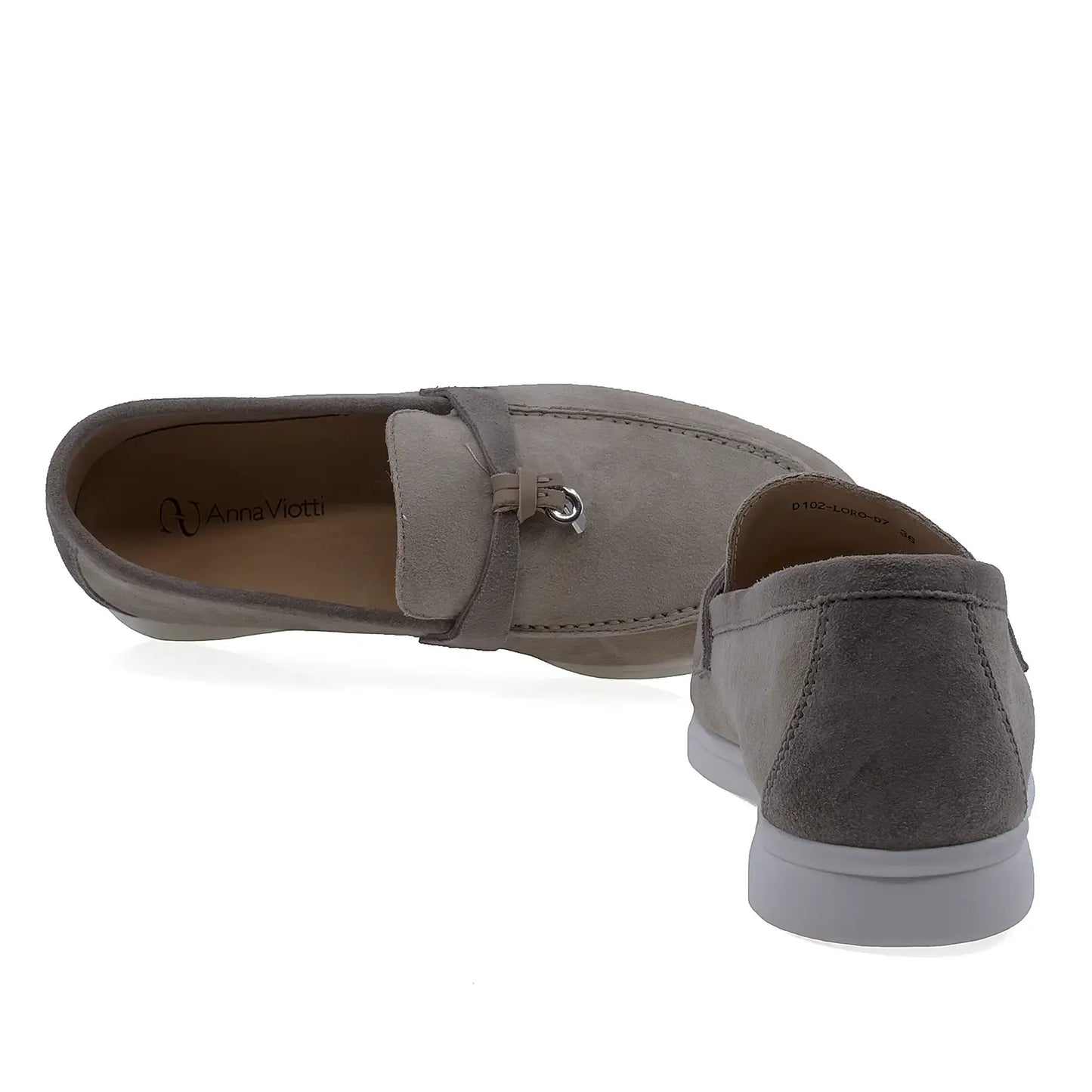 Pantofi Dama Casual Anna Viotti Piele intoarsa B102-LORO-D7A kaki