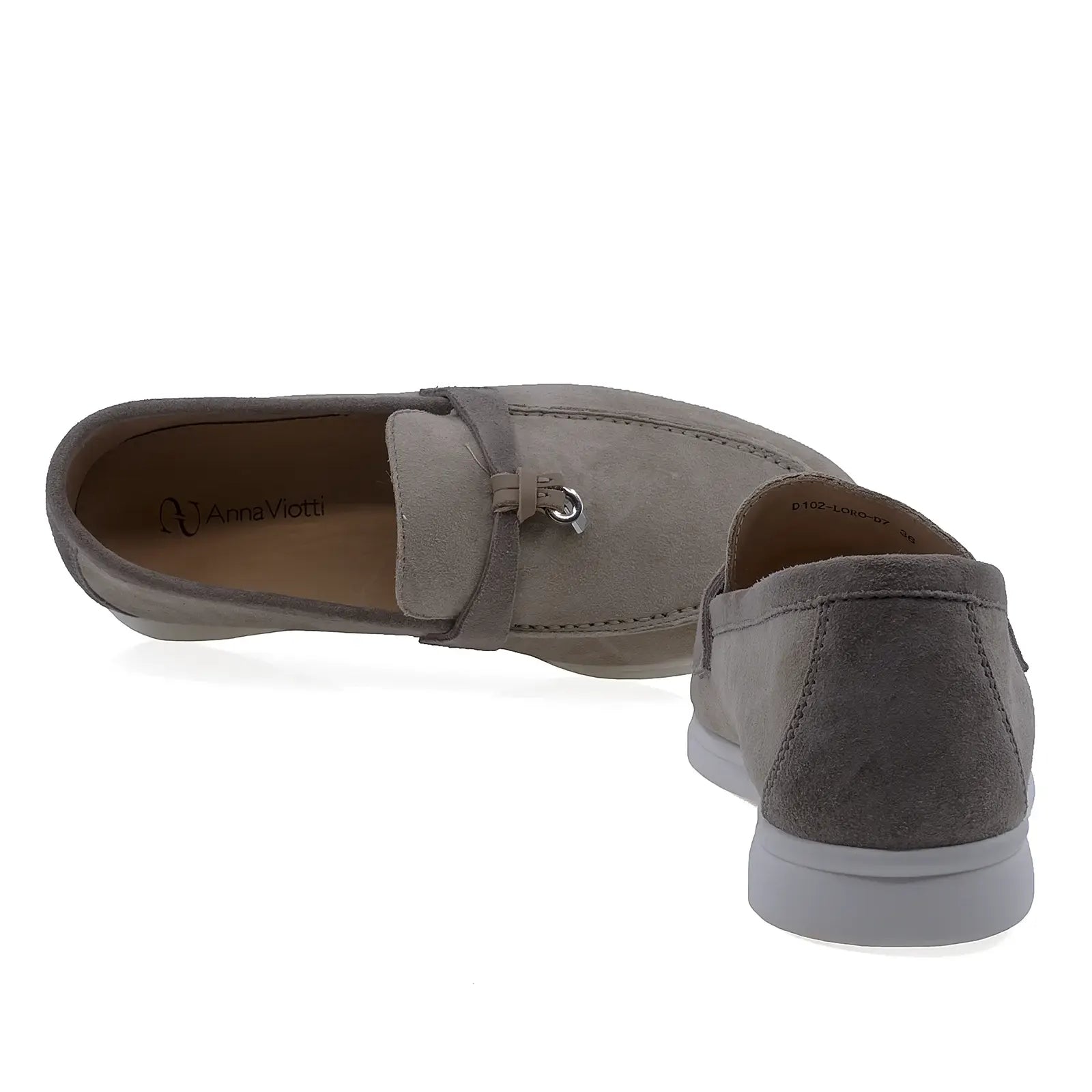 Pantofi Dama Casual Anna Viotti Piele intoarsa B102-LORO-D7A kaki