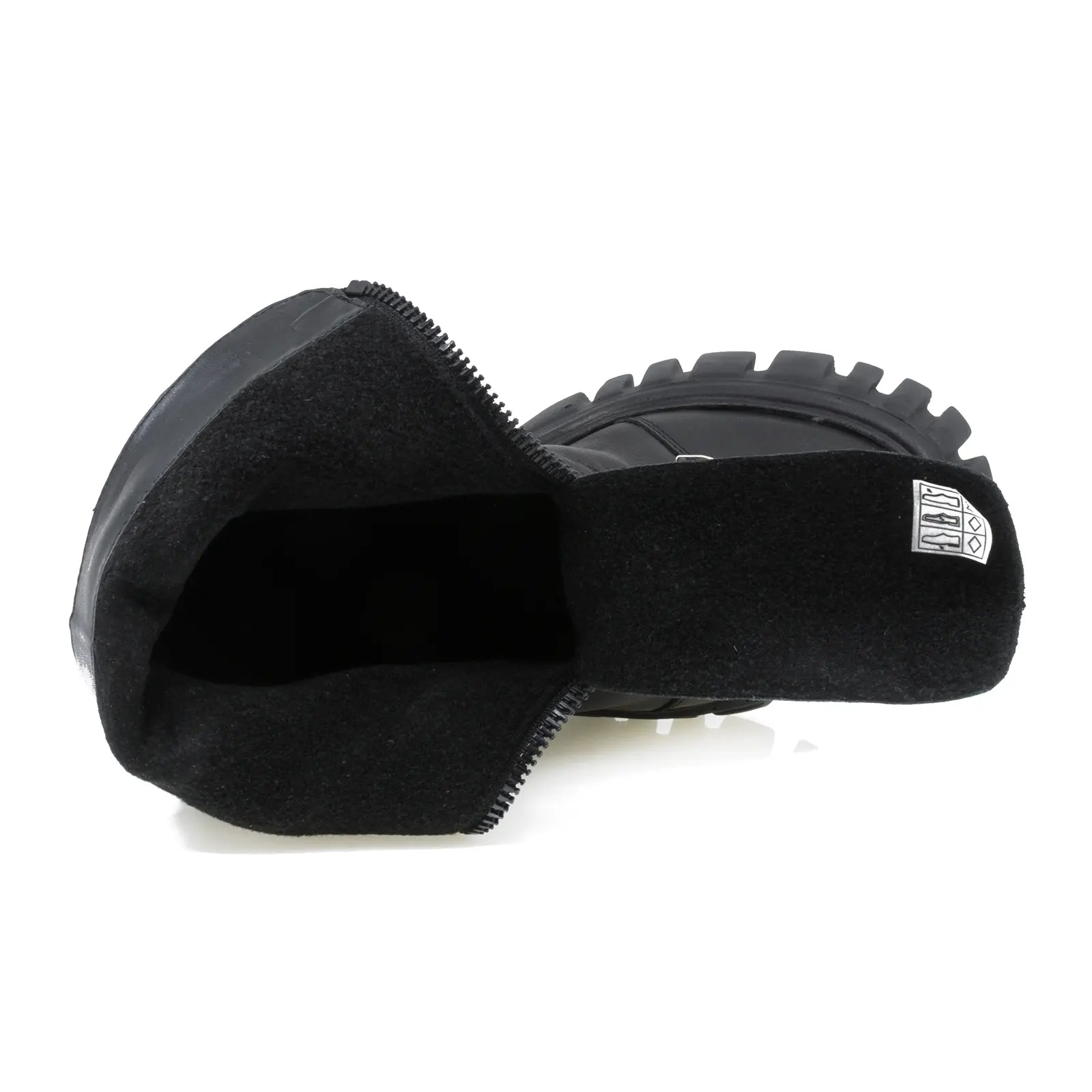 Ghete dama Anna Viotti din piele naturala D44-4262B negru-3