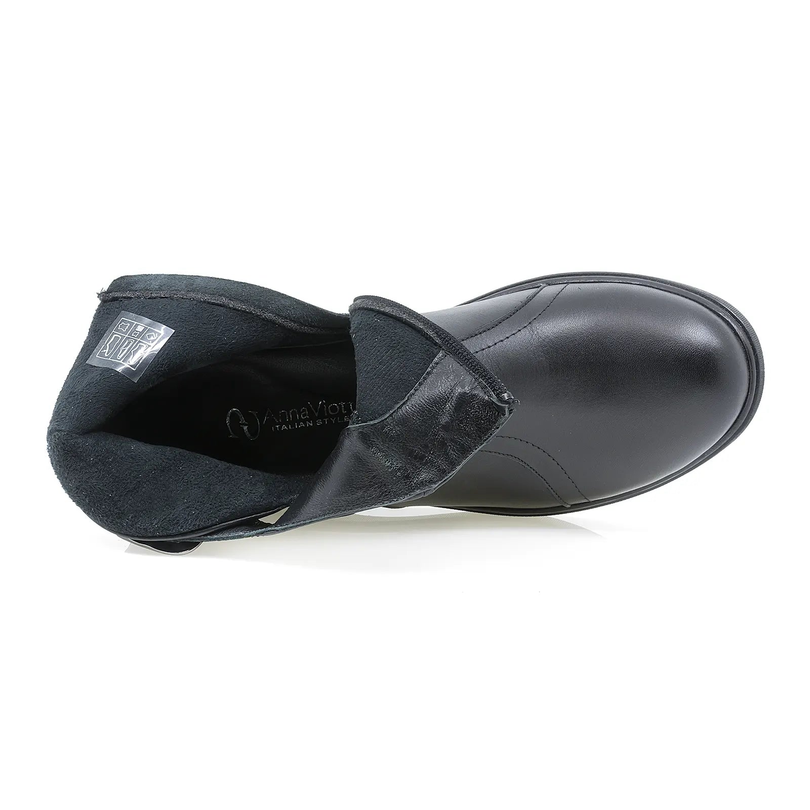 Ghete dama Anna Viotti din piele naturala D70-19769 negru-3