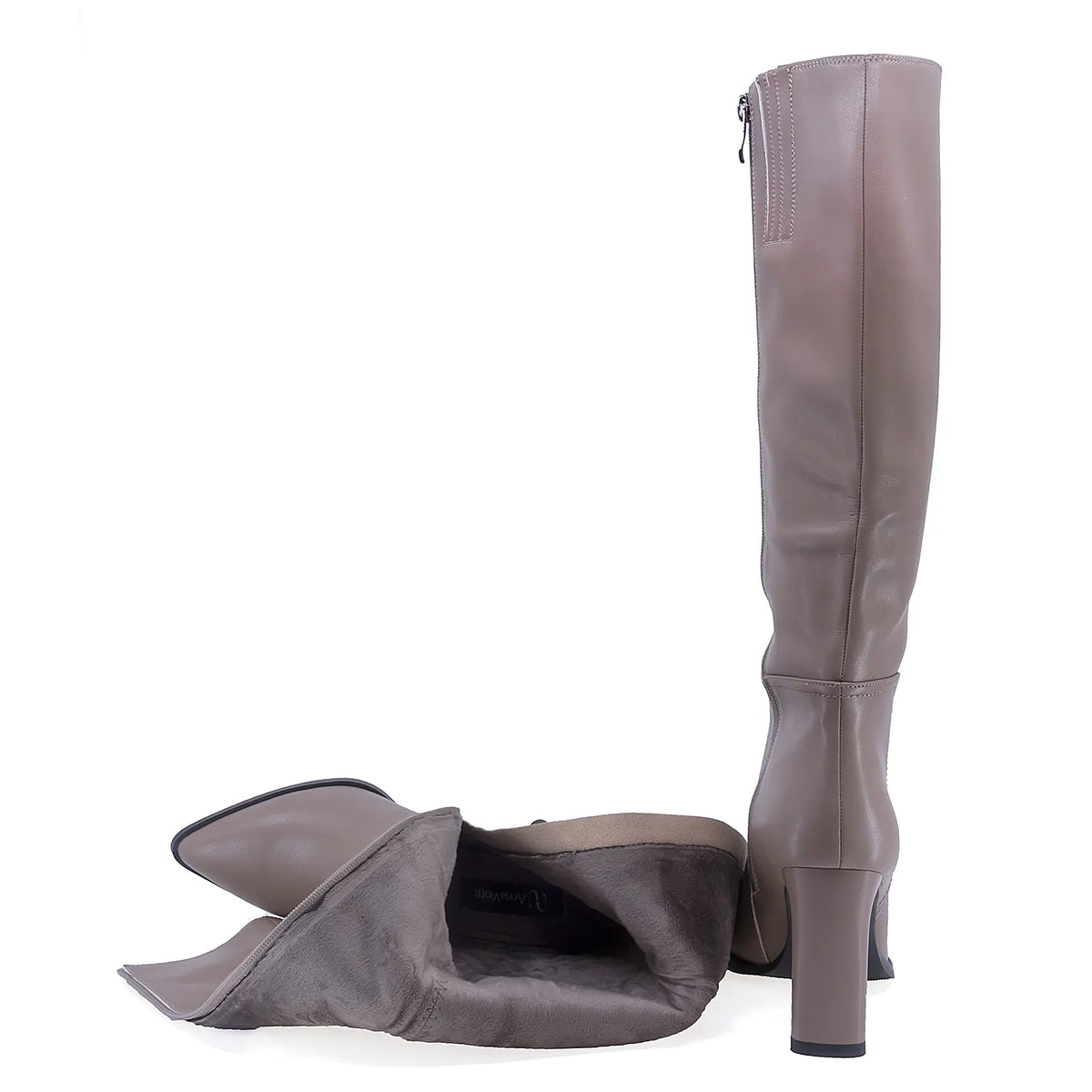 Cizme dama elegante Anna Viotti piele naturala D106-Y0G707-RH2255V-HSI apricot