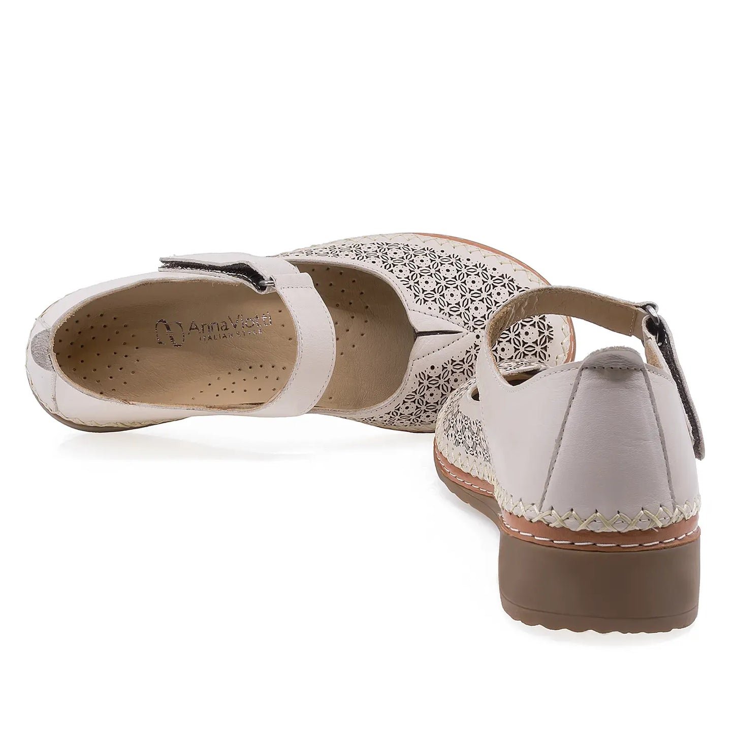 Pantofi Dama Casual Anna Viotti Piele naturala D27-0416-415 bej