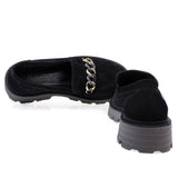 Pantofi Dama Casual Anna Viotti Piele intoarsa D12-484 negru