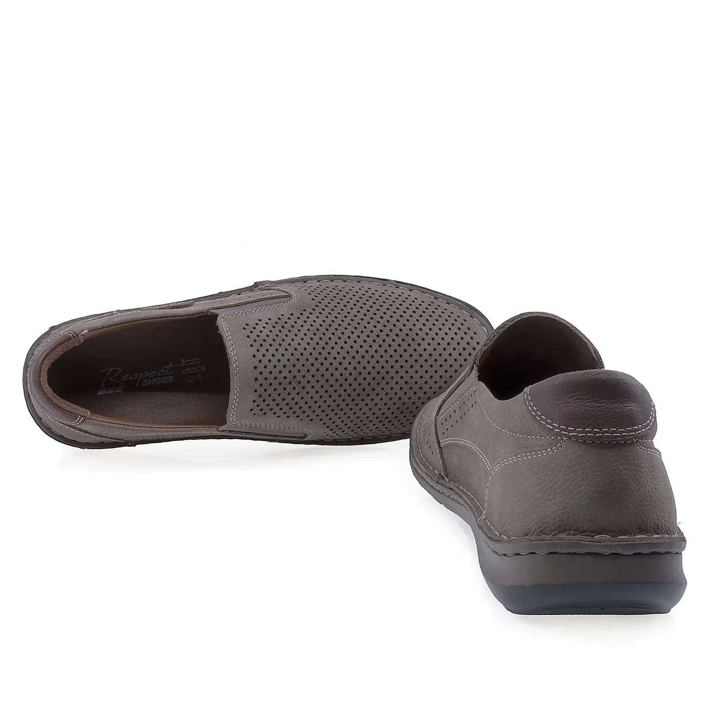 Pantofi barbati casual Goretti piele nabuc B36-9505-1 gri