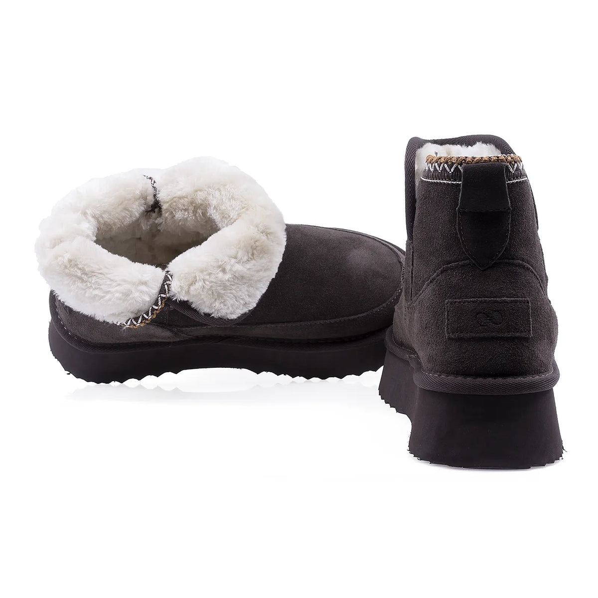 Ghete dama casual Anna Viotti piele intoarsa D114-JRGB001-1 maro