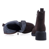 Ghete Dama Casual Anna Viotti Piele intoarsa D106-F11239-A602-2 maro