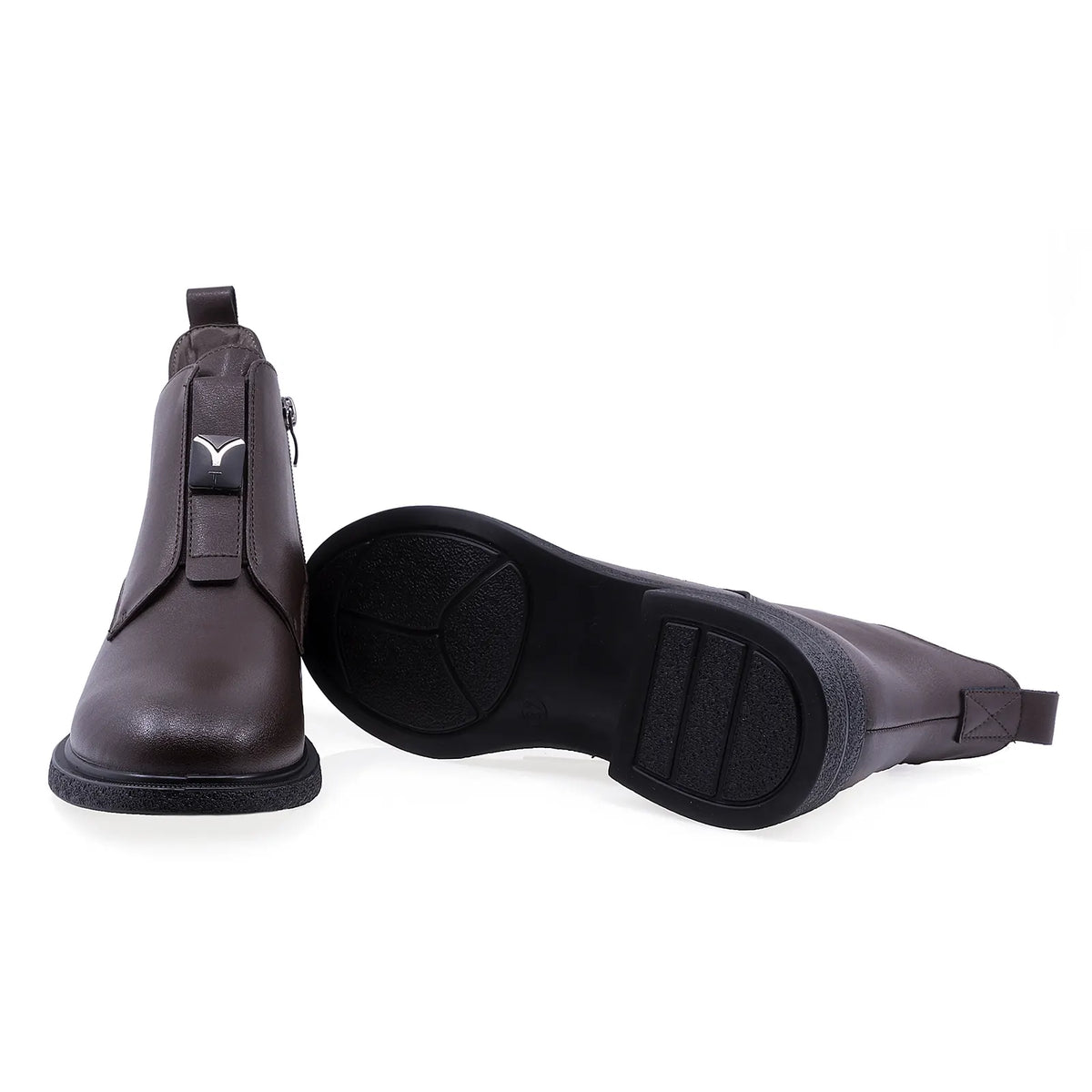 Ghete Dama Casual Anna Viotti Piele Naturala D111-B30058 maro