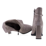 Botine dama elegante Anna Viotti piele intoarsa D106-F10569-A846-8 vizon